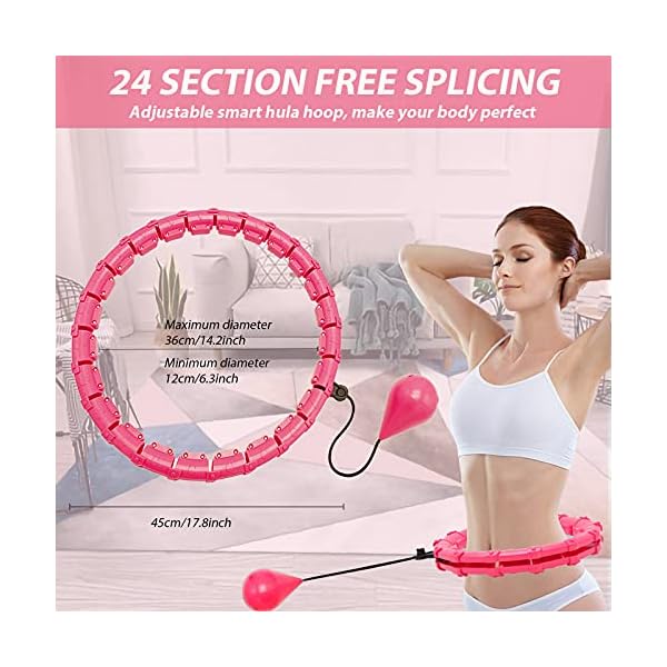 Ansharinc-Weighted-Hula-Hoops-for-Adults-and-Kid-Fitness-Hula-Hoops-at-Home-and-Office-Smart-Hula-Hoops-for-Weight-Loss-1kg-Adjustable-Weighted-Hula-Hoop-for-Exercise Weighted Hula Hoops for Adults and Kids , Smart Hula Hoops for Weight Loss, 1kg/52inch Adjustable Weighted Hula Hoop for…