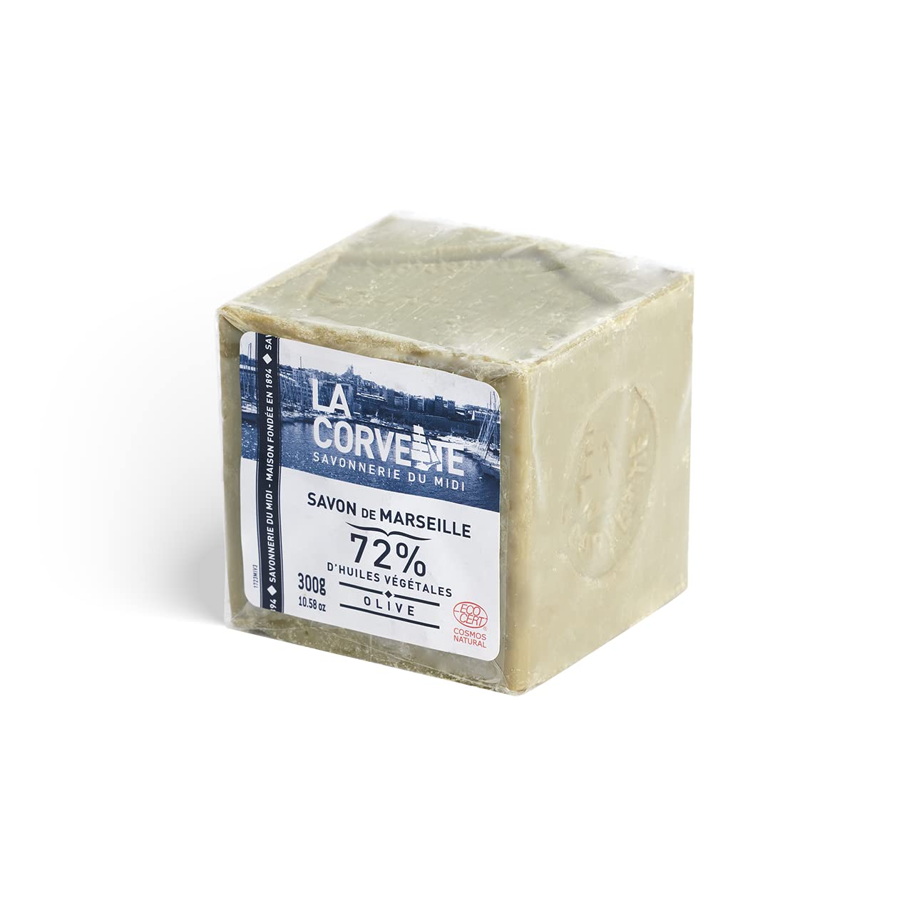 La Corvette Marseille Cube Soap Savon de Marseille Olive Natural Soap for 1894 – 300 g