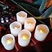 LED Lytes Battery Operated Candles SMALL Set of 6 Ivory Wax Votive Candles 2