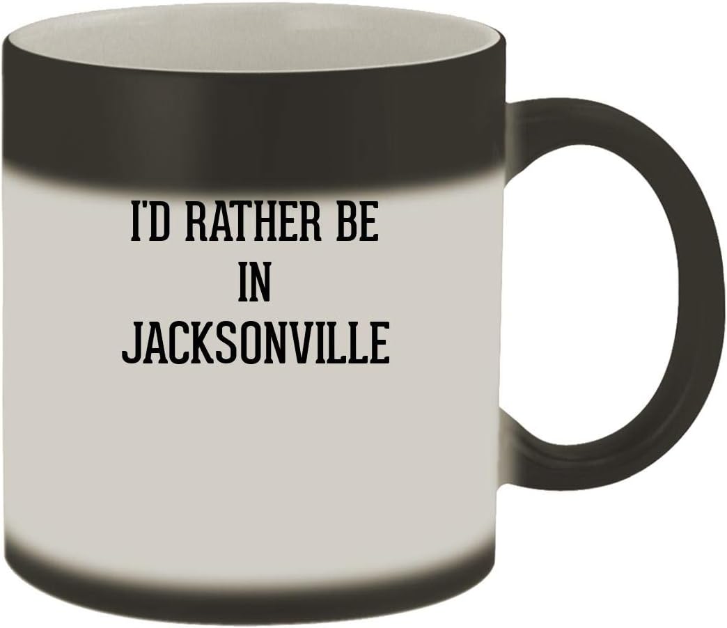 I'd Rather Be In JACKSONVILLE - 11oz Ceramic Matte Black Color Changing Mug, Matte Black