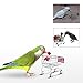 Anself Cute Metal Mini Shopping Supermarket Cart Pet Bird Toy for Parrot Random Color