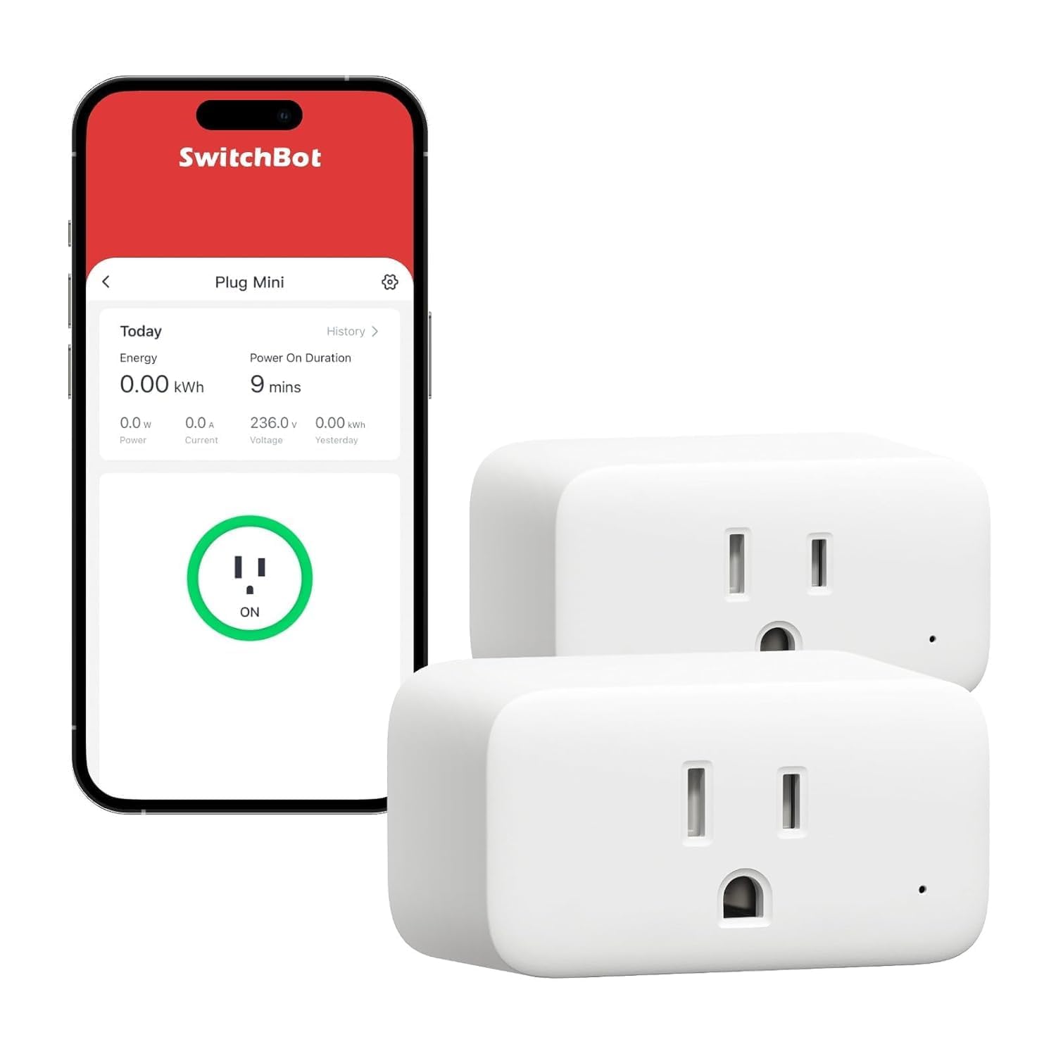 Photo 1 of ?2025 New? SwitchBot Smart Plug Mini 15A(2 Pack), Energy Monitor, Smart Home WiFi(2.4GHz) & Bluetooth Outlet, Compatible with Alexa & Google Home, APP Remote Control & Timer Function, No Hub Required