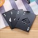 Oruuum 3pcs Black Poker Bottle Opener , Stainless Steel Credit Card Size Casino Bottle Opener for Your Wallet , Beer Bottle Opener