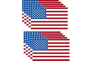 EVAN DECALS Pack of 10 American Flag Decal Vinyl Sticker USA Sticker Made in USA 3M Military Marines Army
