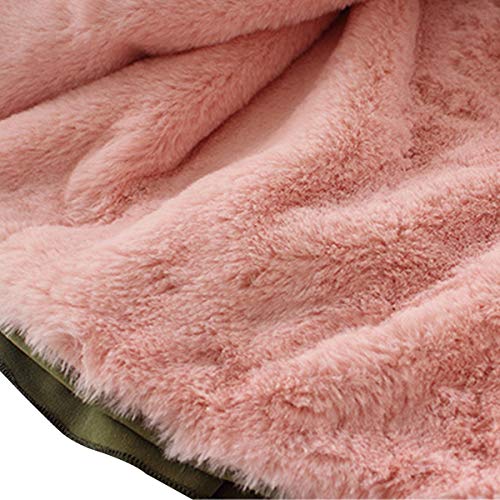 Famuka Winter Baby Girl Jackets Thick Fleece Lined Winter Coat Cute Ruffled Outwear (Green, 12-18 Months) - Thumbnail 5