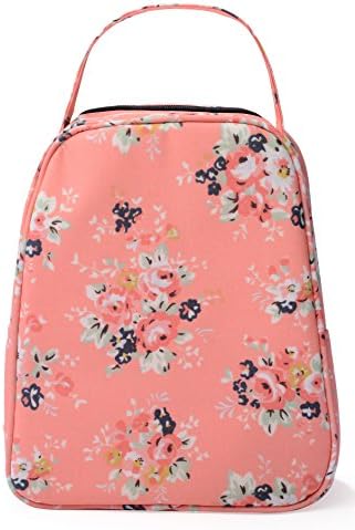 MELROSE Women Fashion Ultra Light Small Daily Carry Lunch Bag Lunch Handbag Box (Coral Peach)