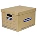 Bankers Box Small Classic Moving Box 10 Pack, Reinforced Handles, Tape-Free Assembly, Box with Lid, 15-in x 12-in x 10-in (7714203)