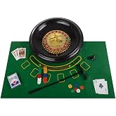 Trademark Poker Roulette Wheel Set with Mat, Green/Black, 30&rdquo; x 18&rdquo;