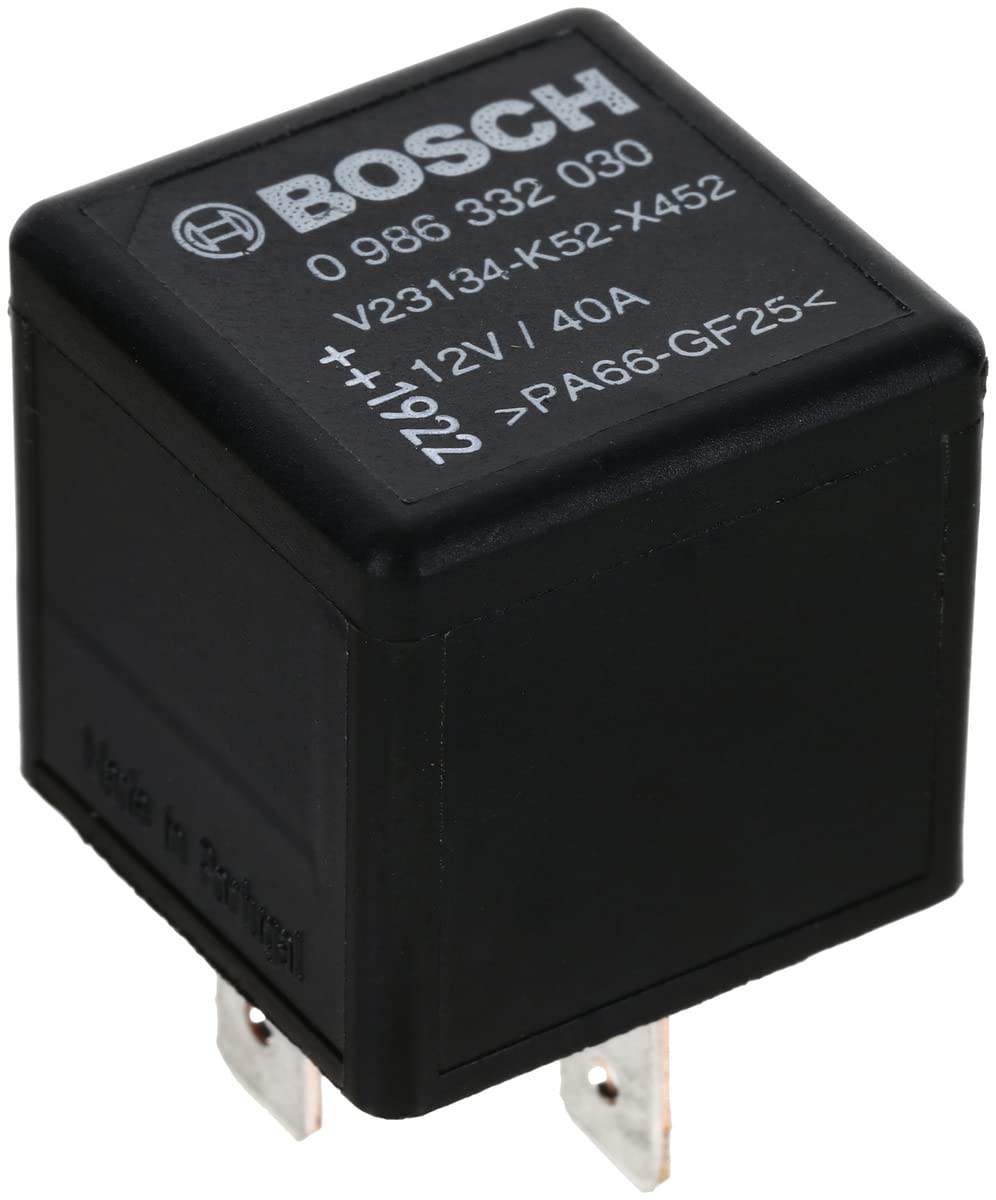 Bosch 0986332030 Mini Relay 12V 60A, IP5K4, Operating Temperature from -40 Degree to 85 Degree C, 4 Pin Relay
