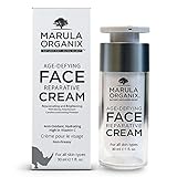 Marula Organix Age Defying Face Reparative Cream, Antioxidant, Hydrating, High in Vitamin C, non greasy, helps brighten the skin and reduce aging spots.