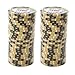 Brybelly Monte Carlo Premium Poker Chips (50-Pack) Heavyweight 14-Gram Clay Composite ($100 Black)