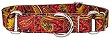 Country Brook Petz | Fire Paisley Martingale Dog Collar (Large)