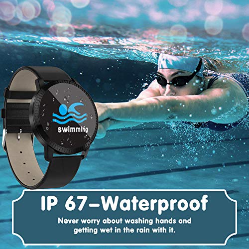 GBD Smart Watch Sport Activity Fitness Tracker with Heart Rate Blood Pressure Sleep Monitor Pedometer Waterproof Wrist Watch Wristband Birthday Gifts for Men Famle Women Him Her Mothers Day (Black) - Thumbnail 7