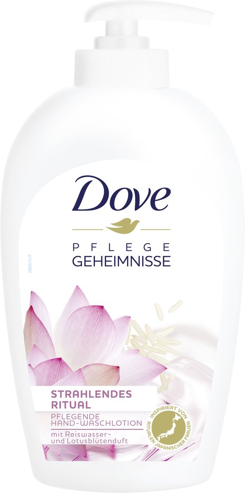 Dove Hand Wash Lotion Pack of 6 Nourishing Ritual with Rice Water and Lotus Blossom Fragrance (6 x 250 ml)