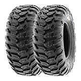 SunF 25x8R12 25x8x12 ATV UTV A/T Radial Race Replacement 6 PR Tubeless Tires A043, [Set of 2]