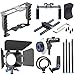 Neewer Aluminum Film Movie Kit System Rig for Canon/Nikon/Pentax/Sony and other DSLR Cameras,includes:(1)Video Cage+(1)Top Handle Grip+(2)15mm Rod+(1)Matte Box+(1)Follow Focus+(1)Shoulder Rig