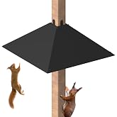 Khordin Metal Squirrel Baffle for 4x4 Post, Outside Wooden Pole Mount Squirrel Guards for Bird Feeders, 17 Inch Squirrels Deterrents Stopper to Deter Racoons, Black, 1pcs, (Patented No.: D1069260)