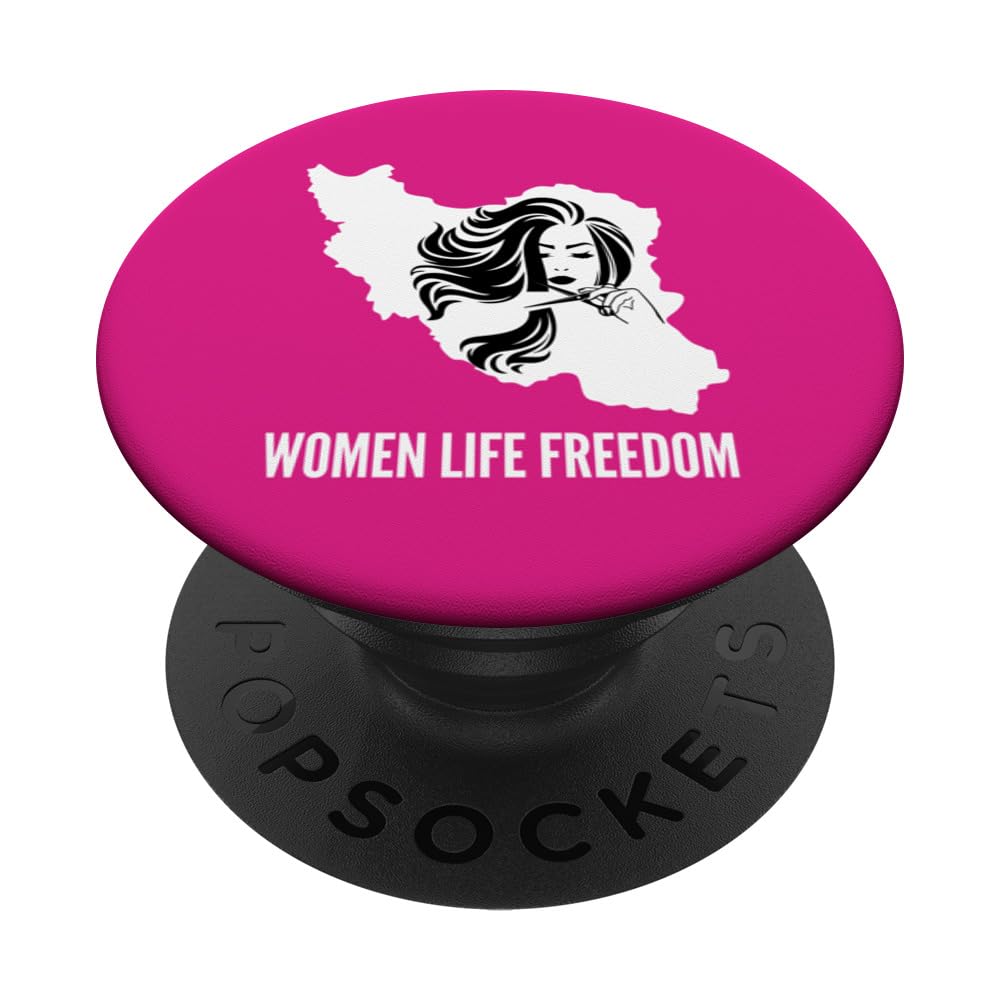 Iranian Flag, Free Iran, WOMAN HAIR CUT, Support Iran Women PopSockets Swappable PopGrip