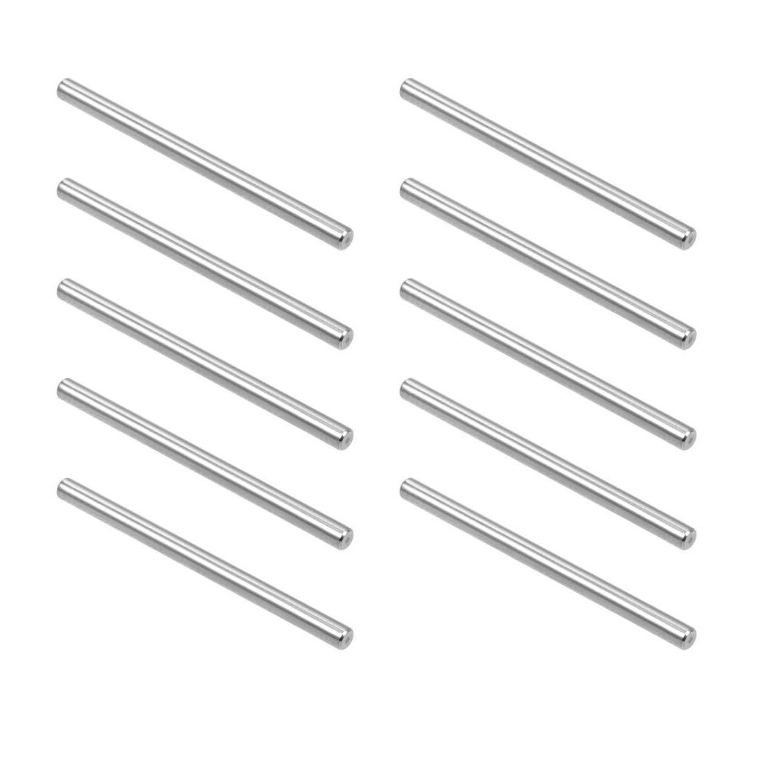 Unifizz 10Pcs 4 x 60mm Dowel Pin 304 Stainless Steel Shelf Pegs Support Shelves Silver Tone