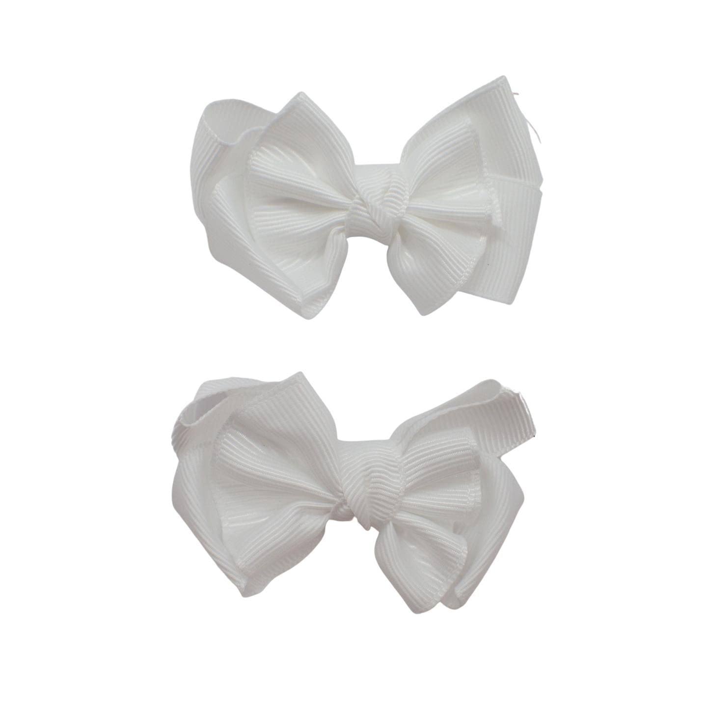 Topkids Accessories 2pcs Hair Bows For Girls Girls Hair Accessories Ties Clips Women Bows Clip Bow for Kids (White)