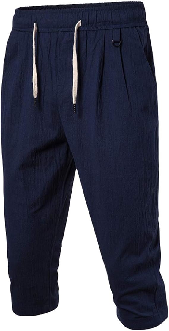 Men 3/4 Pants Capri Pants Training Pants Leisure Trousers Fashion Basic