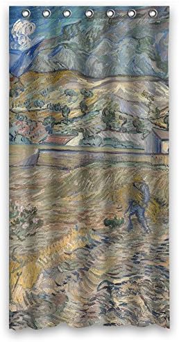 Comeciti Width X Height / 36 X 72 Inches / W H 90 By 180 Cm Art Painting Vincent Willem Van Gogh Landscape At Saint - RÃmy 1889 Shower Drape Polyester Fabric Ornament And Gift To Girls