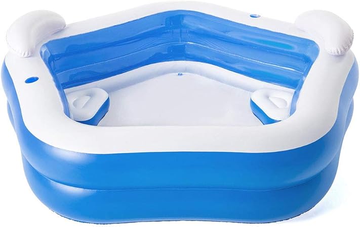 inflatable pool with seats and cup holders