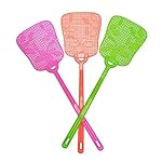 Fly Swatter Manual Swat Pest Control, Hand Fly Swatters, Plastic Handle, Easy for Kids to Use