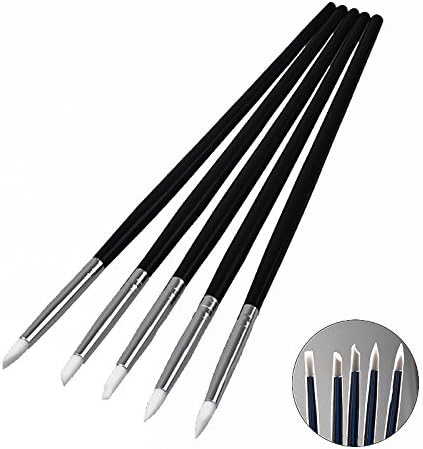 InisIE Soft Silicone Nail Art Design Stamp Pen Brush Carving Craft Brushes Pencil