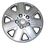 TuningPros WSC-026S15 Hubcaps Wheel Skin Cover 15-Inches Silver Set of 4