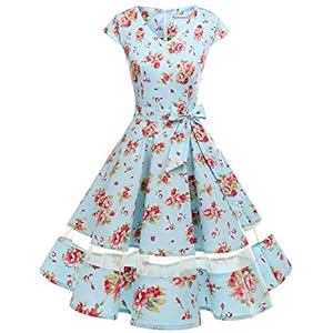 Gardenwed jaren 50 vintage retro cocktailjurk cap mouwen rockabilly jurken dames swingen petticoat plooirok