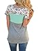Itsmode Women Summer Short Sleeve Casual Work Tops Blouses Ladies T Shirts Plus Size Green Large