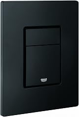 GROHE Even Flush Plate for Concealed GD2 Cisterns Phantom Black 156 x 197 mm view 1