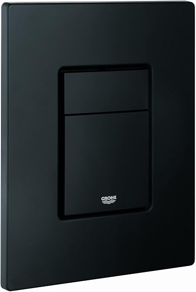 GROHE Even Flush Plate for Concealed GD2 Cisterns Phantom Black 156 x 197 mm