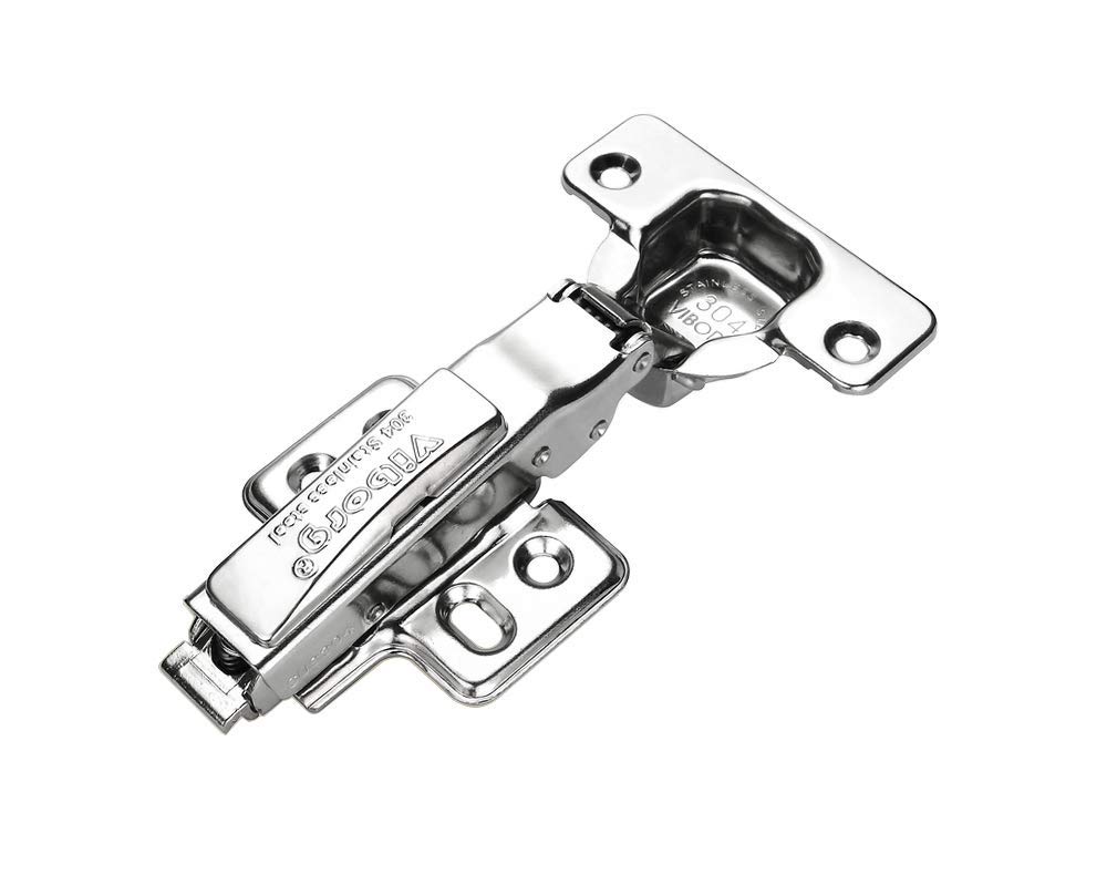 (2 Pieces) Viborg 35mm Sus304 Stainless Steel Soft Close Self Closing Kitchen Cabinet Cupboard Wardrobe Door Hinge Hinges (Full Overlay)