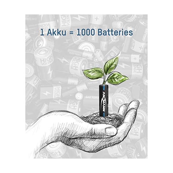 ANSMANN Akku Mignon AA, min. 2650 mAh 1,2V, 8 Stück, wiederaufladbar, hohe Kapazität, ideal für Taschenlampe, Wecker, Controller, Foto-Blitz, Radio – Bild 3