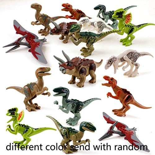 Voiks 1PCS Dinosaur Building Blocks, Dinosaur Action Figures Toys Dinosaur Playset Gifts for Kids Boys Girls Toddlers