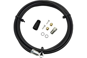 Hydraulic Brake Hose 2m for M506 M596 M615 M675 M785 M8000 M9000, BH90 Oil Pipe Tube with Copper Olive & Needle, PVC (1M Blac