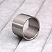 Fashion Month Mens Womens 19mm Wide Stainless Steel Ring Big Cool Band Matte Finish Flat Top Comfort Fit Size 10