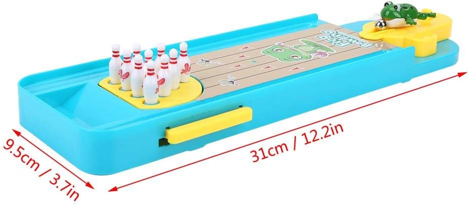 Alomejor Table Bowling Toy Set Cute Cartoon Frog Desktop Bowling Game Set Board Game for Family Party Play - Image 4