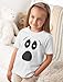 Funny Ghoul Face Shirt Toddler Boys Girls Silly Ghostface Halloween Shirts for Toddler Kids 3T White