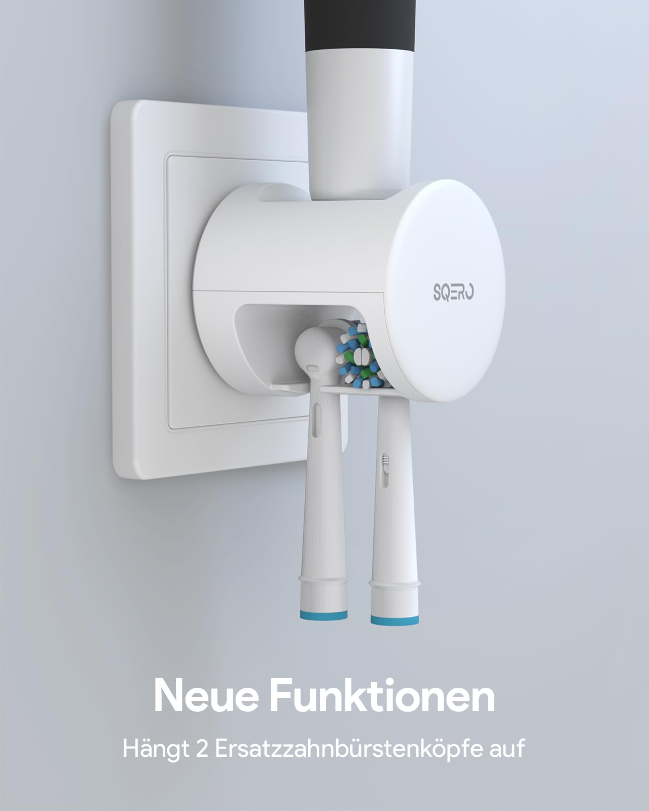 Elektrisches Zahnbürsten Ladestation Wandladegerät für Oral-B Pro/iO Serie/D mit 2 zahnbürstenhalter, Oral B Ladestation Ohne Kabel, Wasserdicht 2