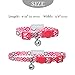 Didog 6Pcs Fresh Color Cat Collars with Bell,Breakaway Soft Adjustable Nylon Cat Collars with Safty Buckle,Fit Kitten,Small Dogs