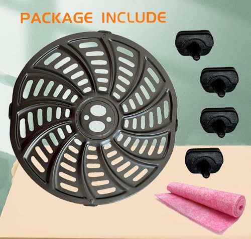6QT Air Fryer Grill Plate for Gourmia GAF698 GAF686 Air Fryers, Upgraded Air Fryer Crisper Plate Grill Pan Tray Rack Insert Grate Grid Shelf for Gourmia 6QT Air Fryer, Nonstick, Dishwasher Safe