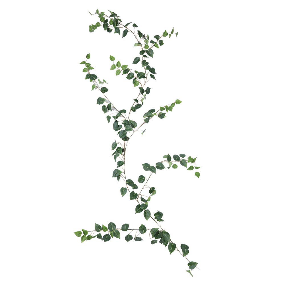 Floweroyal Artificial Hanging Vine Garland 6.6FT Faux Greenery Leaf Vines with Natural Silk Greenery Leaves for Home Garden Wedding Arch Wall Floor Party Table Decor. (1 Pack)
