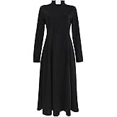 MYAYD Cassock Dress Robe Church Dress Choir Minister Clergy Pulpit Liturgical Uniform for Women Black