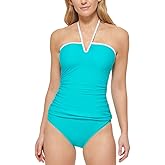 Calvin Klein Womens Solid V-Wire Tankini Swim Top