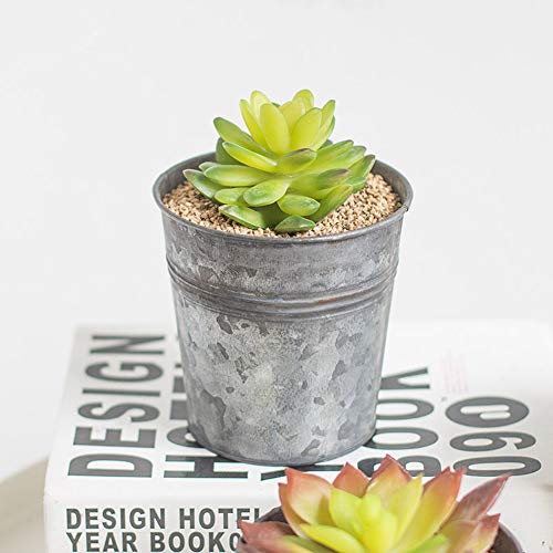 Jjoer Metalleimer Nicht Leicht Verformbar ÜBertöPfe FüR Zimmerpflanzen Blumentopf Metall Runde Form Zinkwanne Groß FüR… – Bild 8