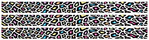 Multicolored Leopard Print/Cheetah Print Border Wall Decals/Stickers