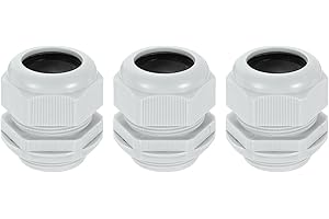uxcell 3Pcs NPT 1-1/2" Nylon Cable Glands, Waterproof Cord Grip Connector, Adjustable 32-38mm Wire Grommet Protectors with Ga